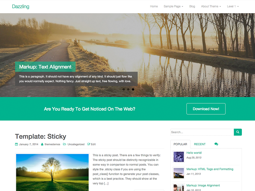 Detail Wordpress Template Flat Nomer 11