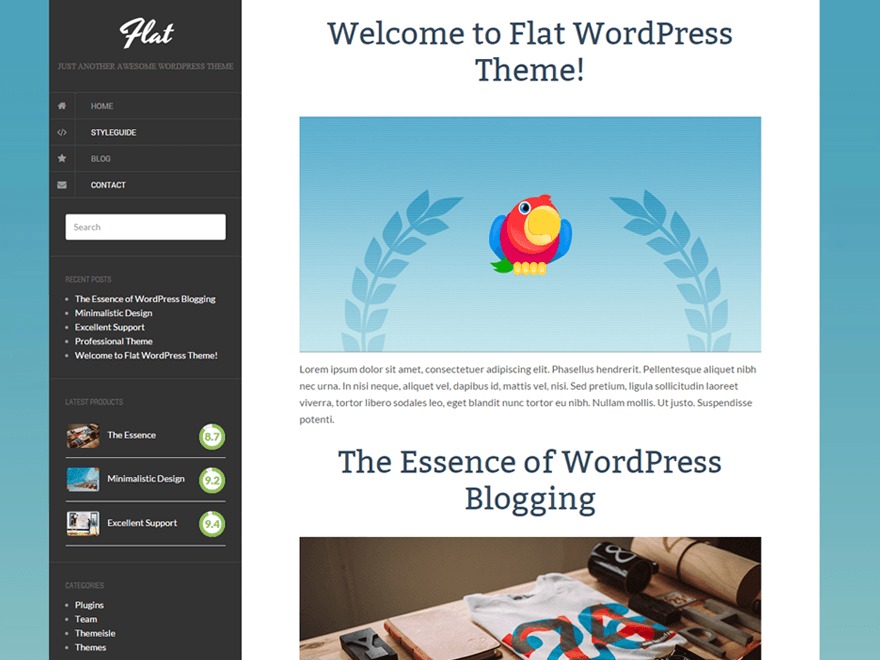 Detail Wordpress Template Flat Nomer 3