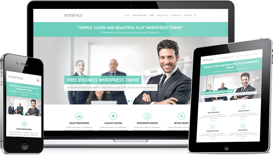 Detail Wordpress Template Flat Nomer 21