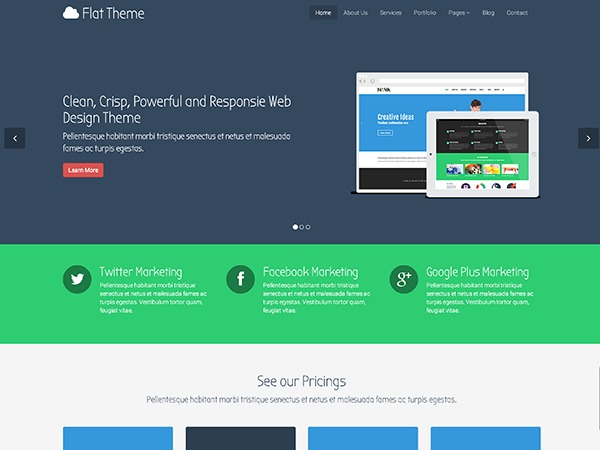 Detail Wordpress Template Flat Nomer 4