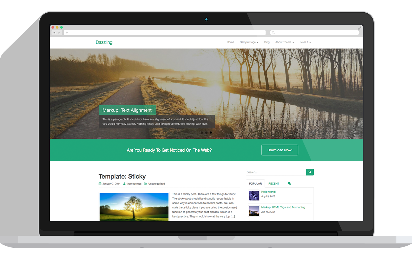 Detail Wordpress Template Flat Nomer 7