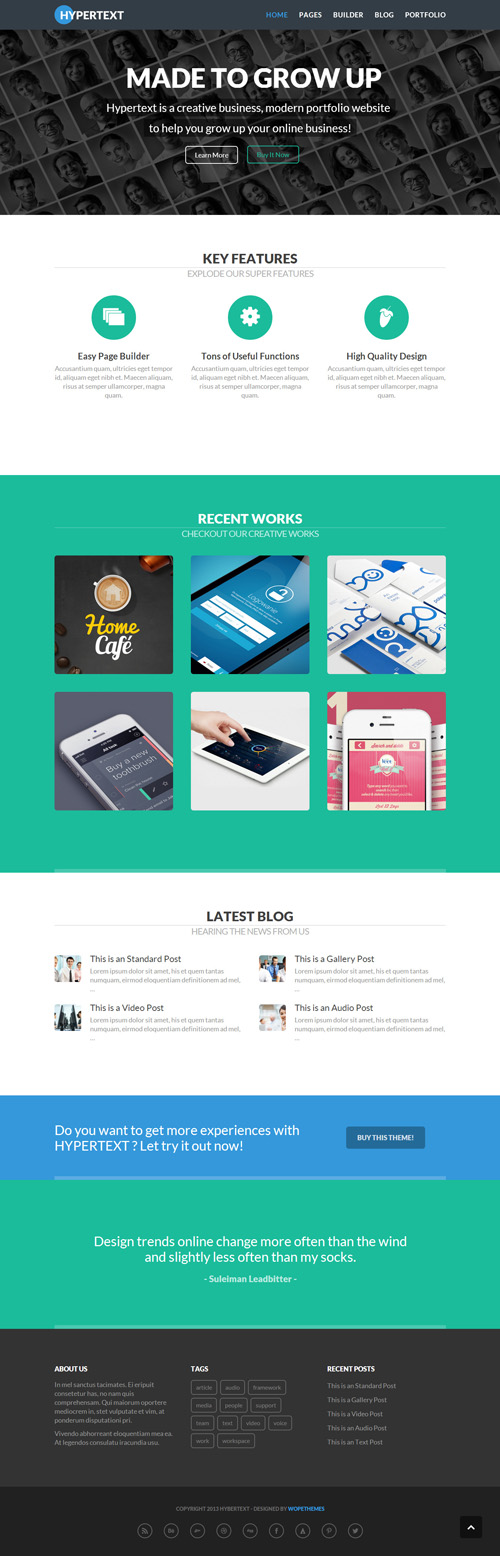 Detail Wordpress Template Flat Nomer 8