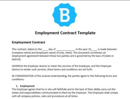 Detail Work Contract Template Nomer 11