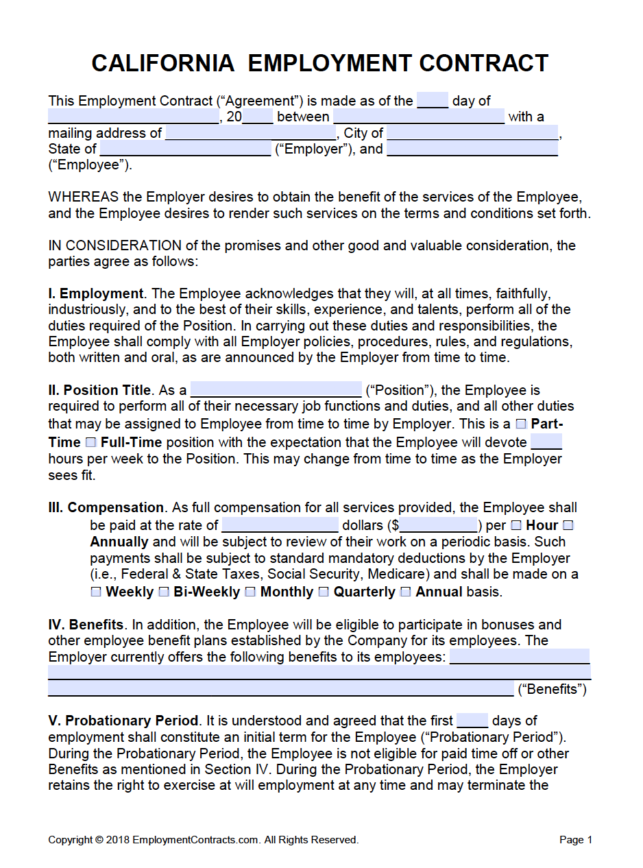 Detail Work Contract Template Nomer 25