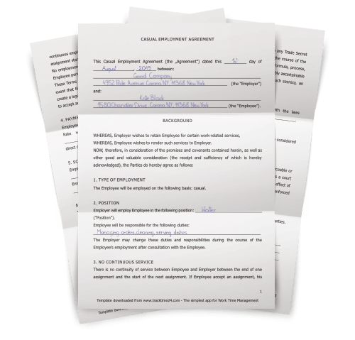 Detail Work Contract Template Nomer 26