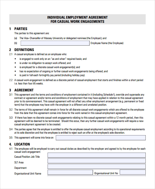 Detail Work Contract Template Nomer 44
