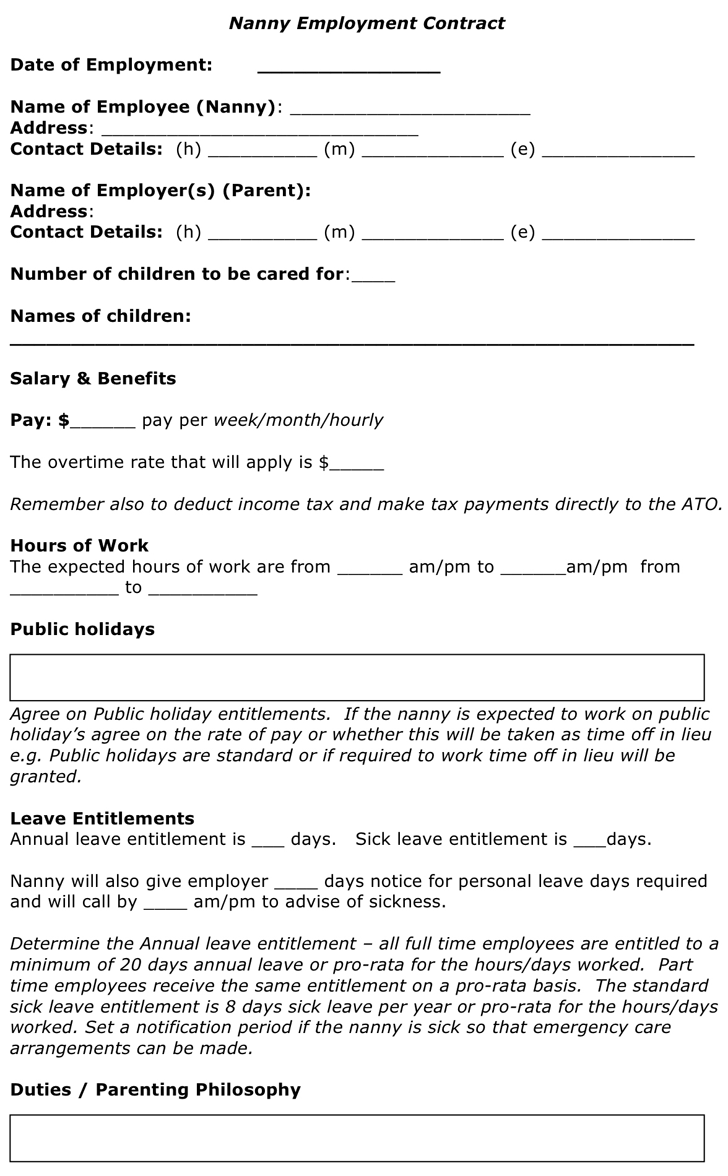 Detail Work Contract Template Nomer 45