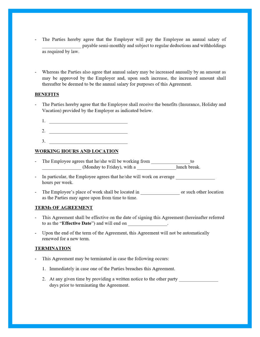 Detail Work Contract Template Nomer 8