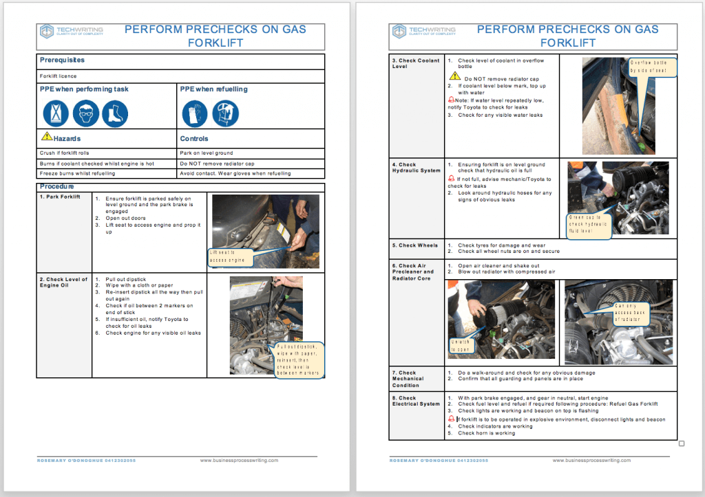 Detail Work Instruction Template Nomer 11