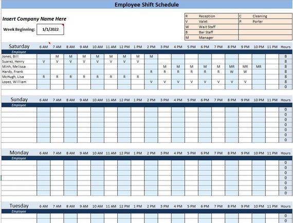 Detail Work Schedule Template Excel Nomer 21