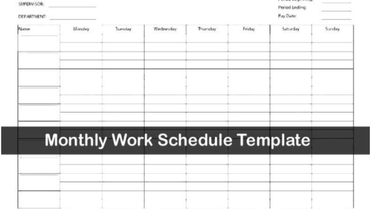 Detail Work Schedule Template Excel Nomer 28