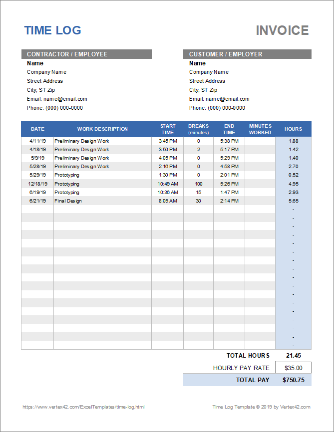 Detail Working Hours Sheet Template Nomer 30