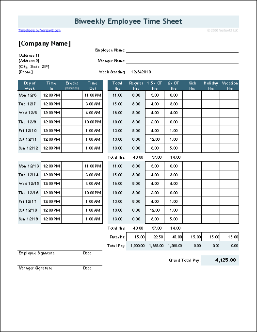Detail Working Hours Sheet Template Nomer 34