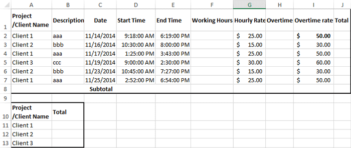 Detail Working Hours Sheet Template Nomer 41