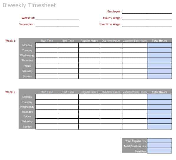 Detail Working Hours Sheet Template Nomer 55