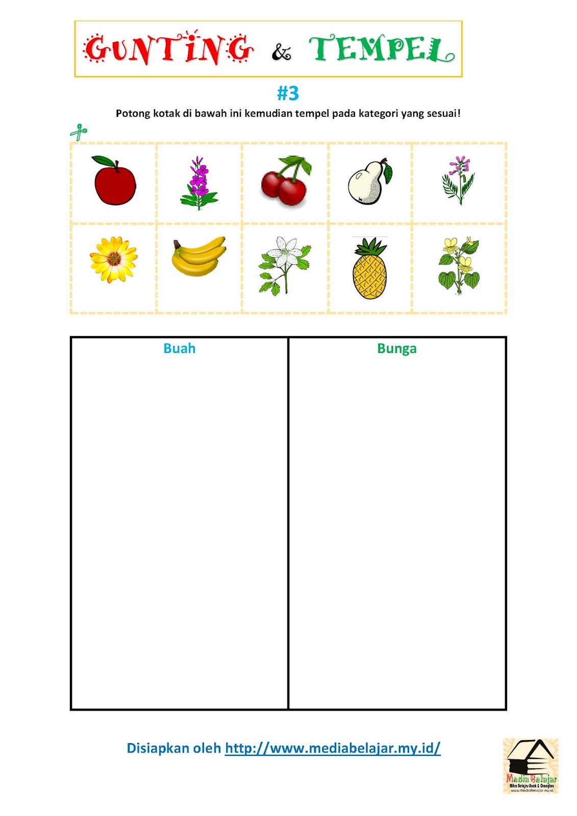 Worksheet Memotong Gambar Untuk Tk - KibrisPDR