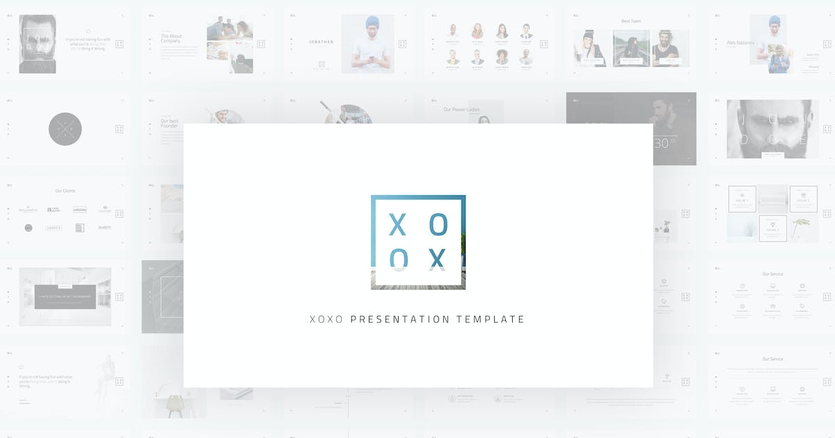 Detail Xoxo Minimal Powerpoint Template Nomer 11