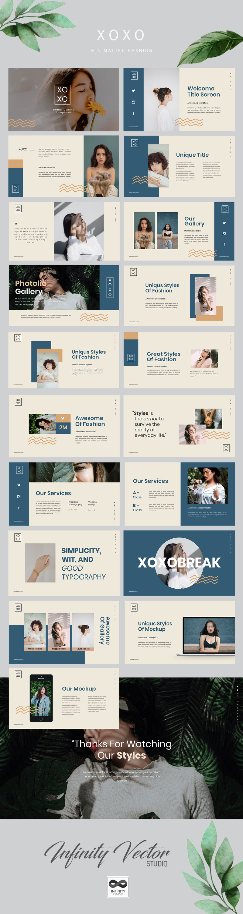 Detail Xoxo Minimal Powerpoint Template Nomer 26