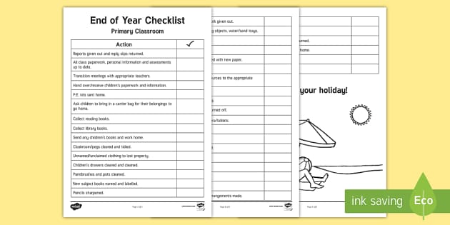 Detail Year End Checklist Template Nomer 45