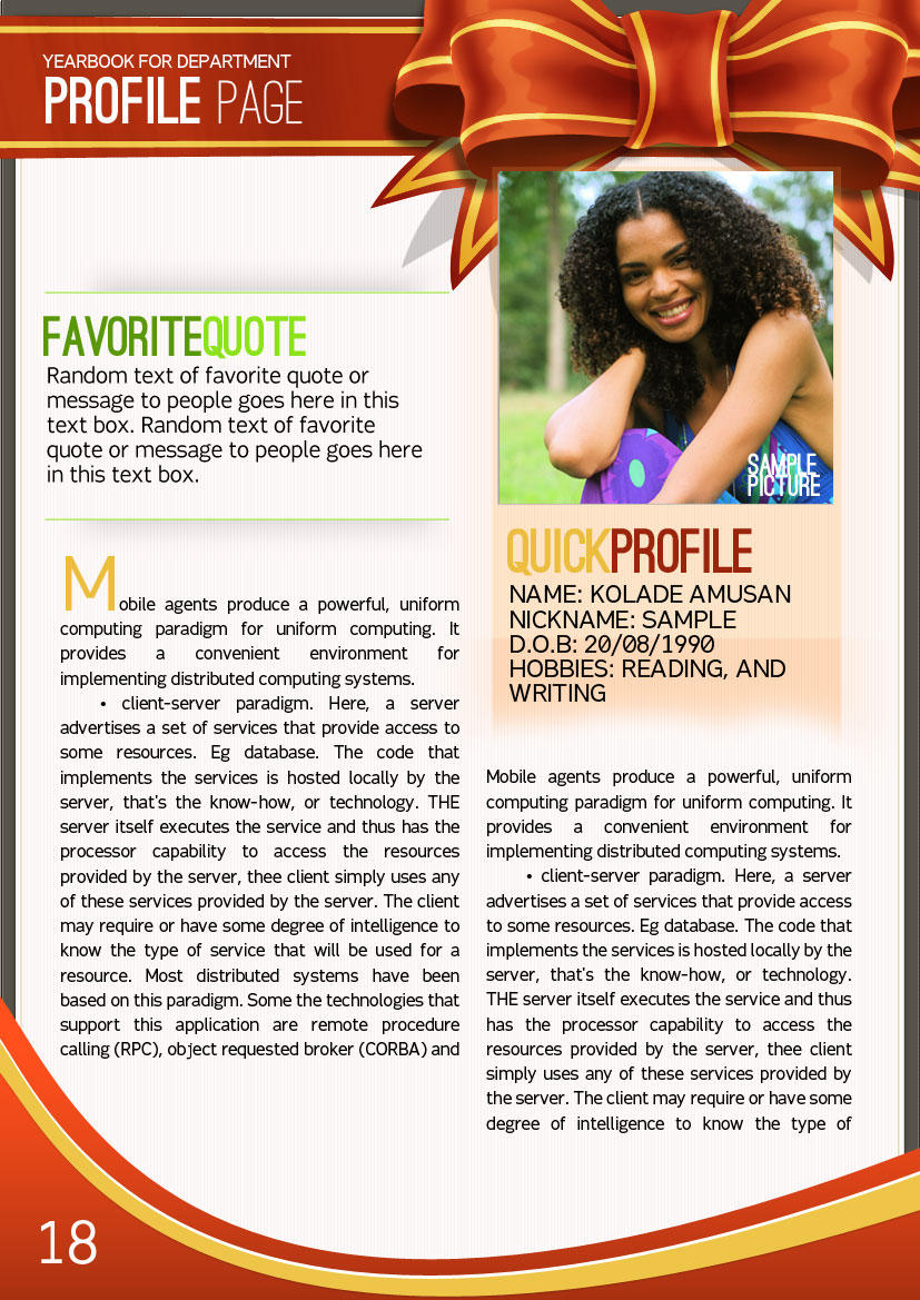 Detail Yearbook Profile Template Nomer 31