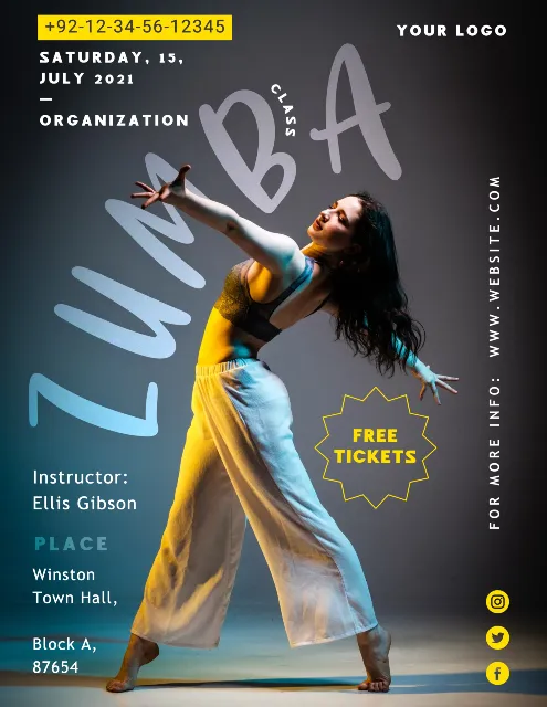Detail Zumba Poster Template Nomer 12