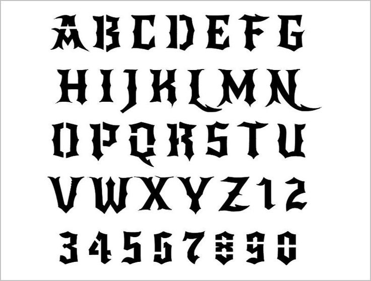 Alphabet Font Tattoo - KibrisPDR