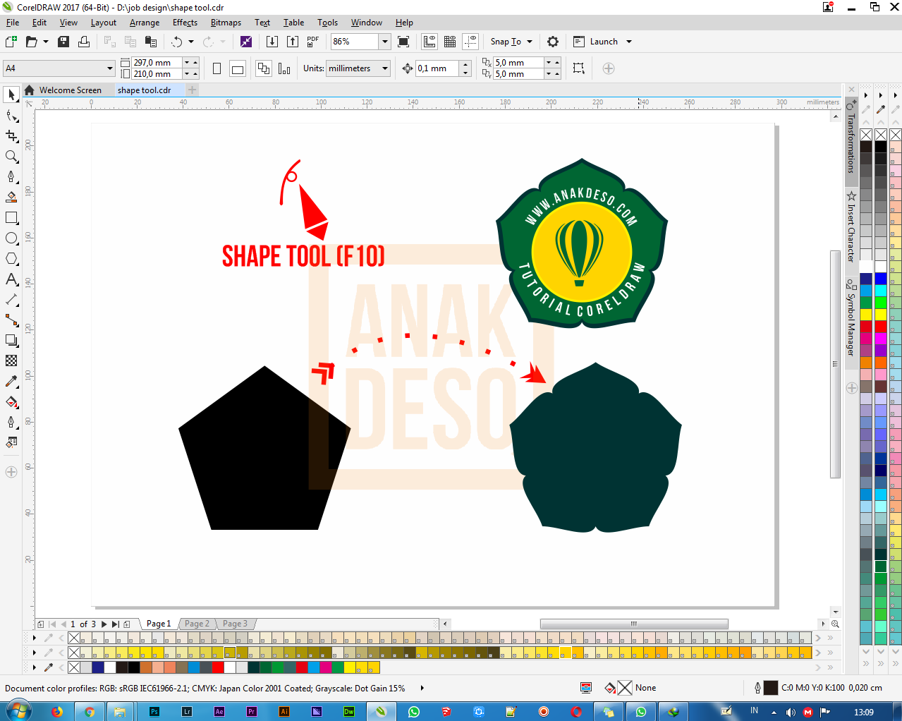 Detail Download Logo Segi Lima Cdr Nomer 11