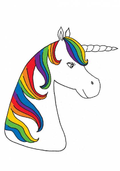 Detail Regenbogenfarbenes Einhorn Nomer 9