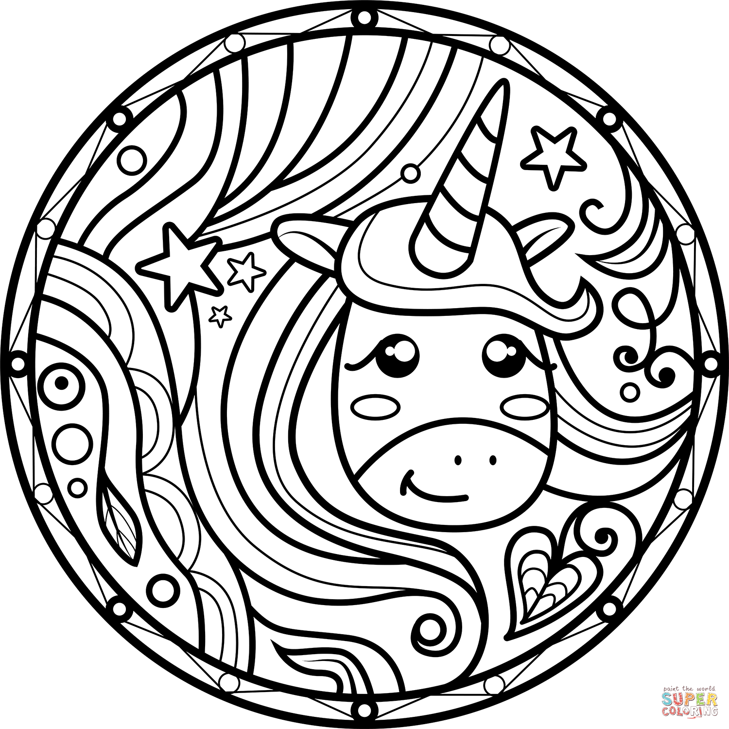 Ausmalbilder Mandala Einhorn - 27+ Koleksi Gambar