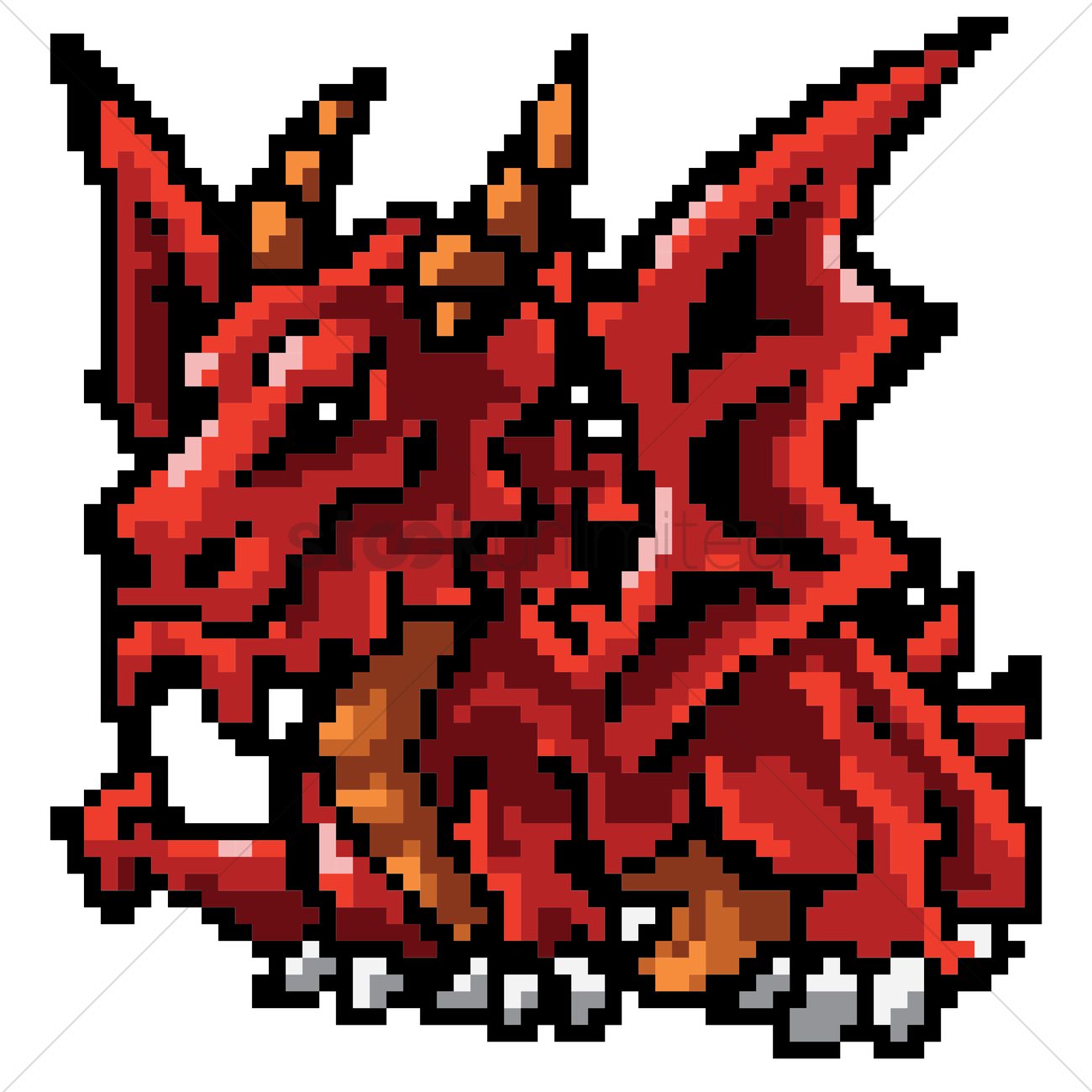 Drache Pixel Art - KibrisPDR