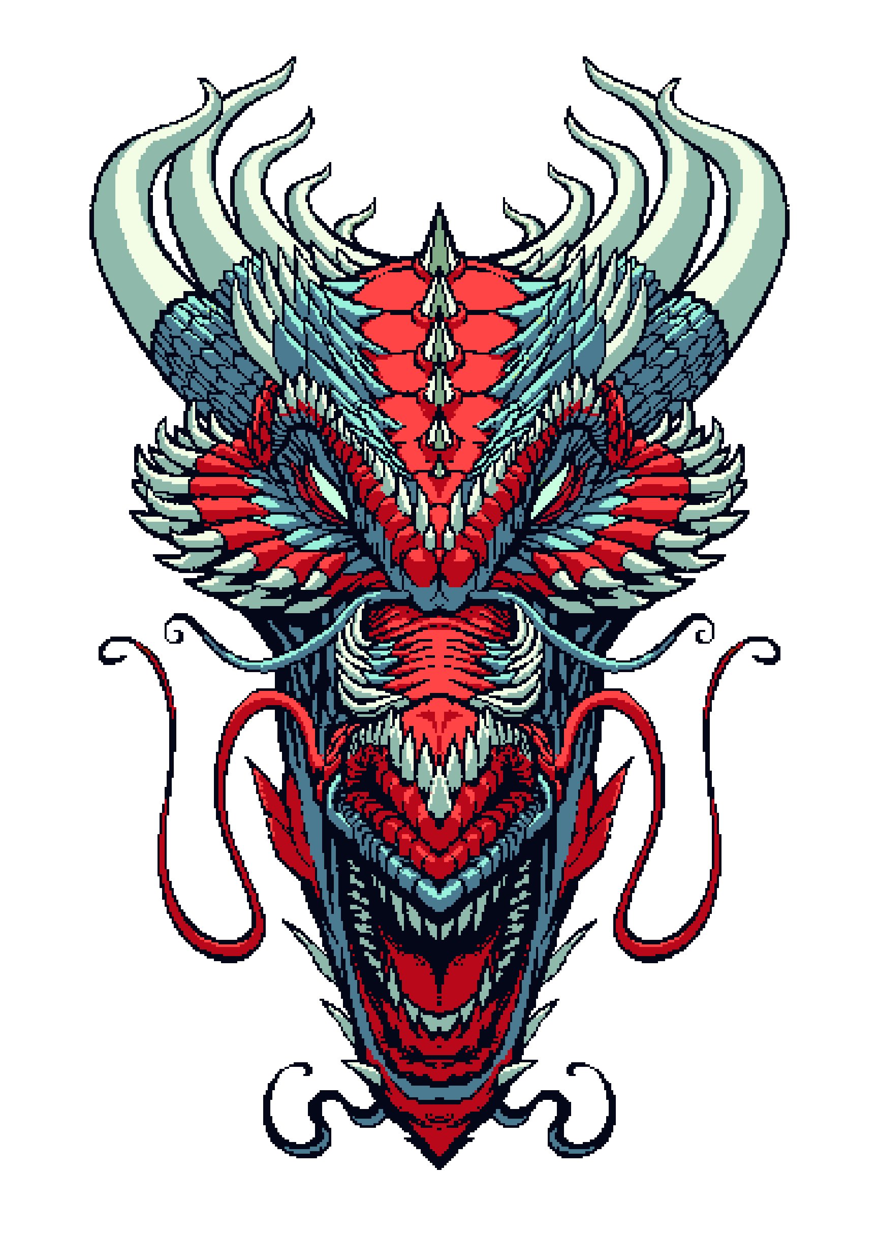 Detail Drache Pixel Art Nomer 25