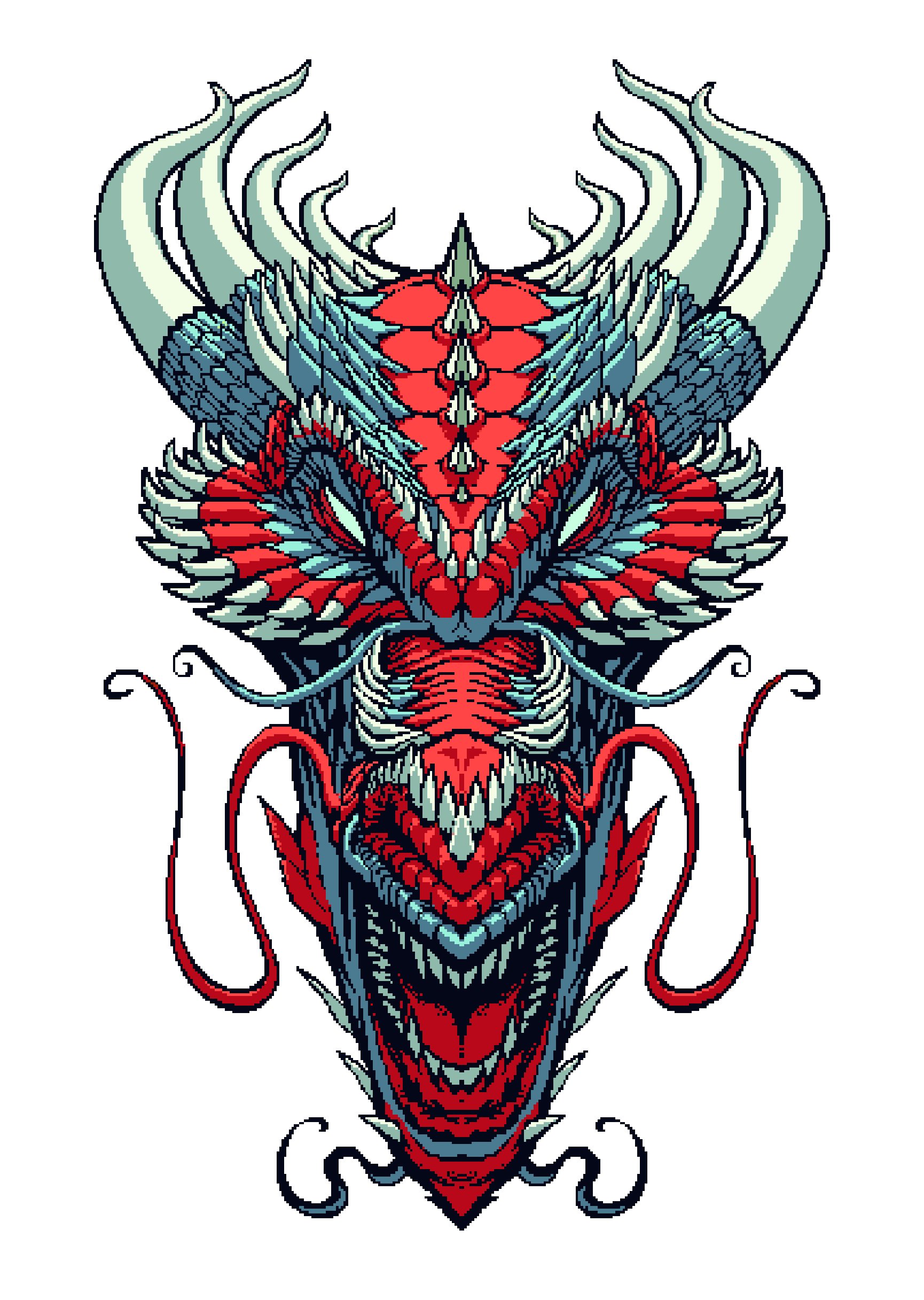 Detail Drache Pixel Art Nomer 25