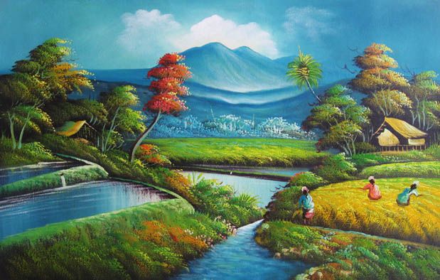 Detail Background Lukisan Pemandangan Nomer 10
