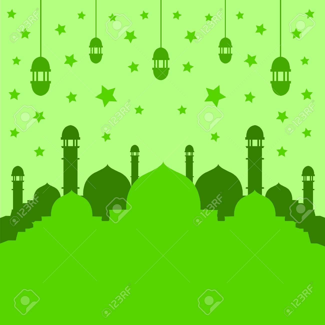 Detail Background Masjid Green Nomer 5