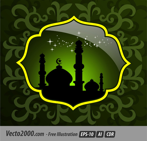 Detail Background Masjid Green Nomer 42