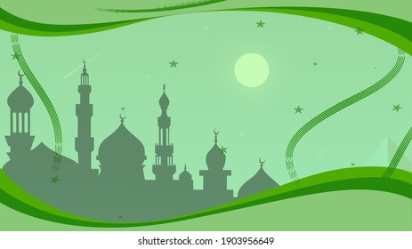 Detail Background Masjid Hijau Nomer 17
