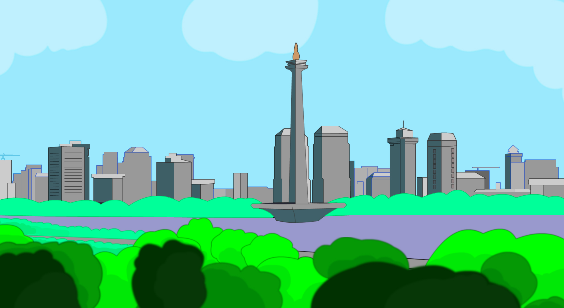 Background Monas Animasi - KibrisPDR