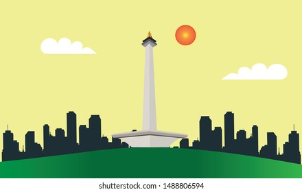 Detail Background Monas Animasi Nomer 53