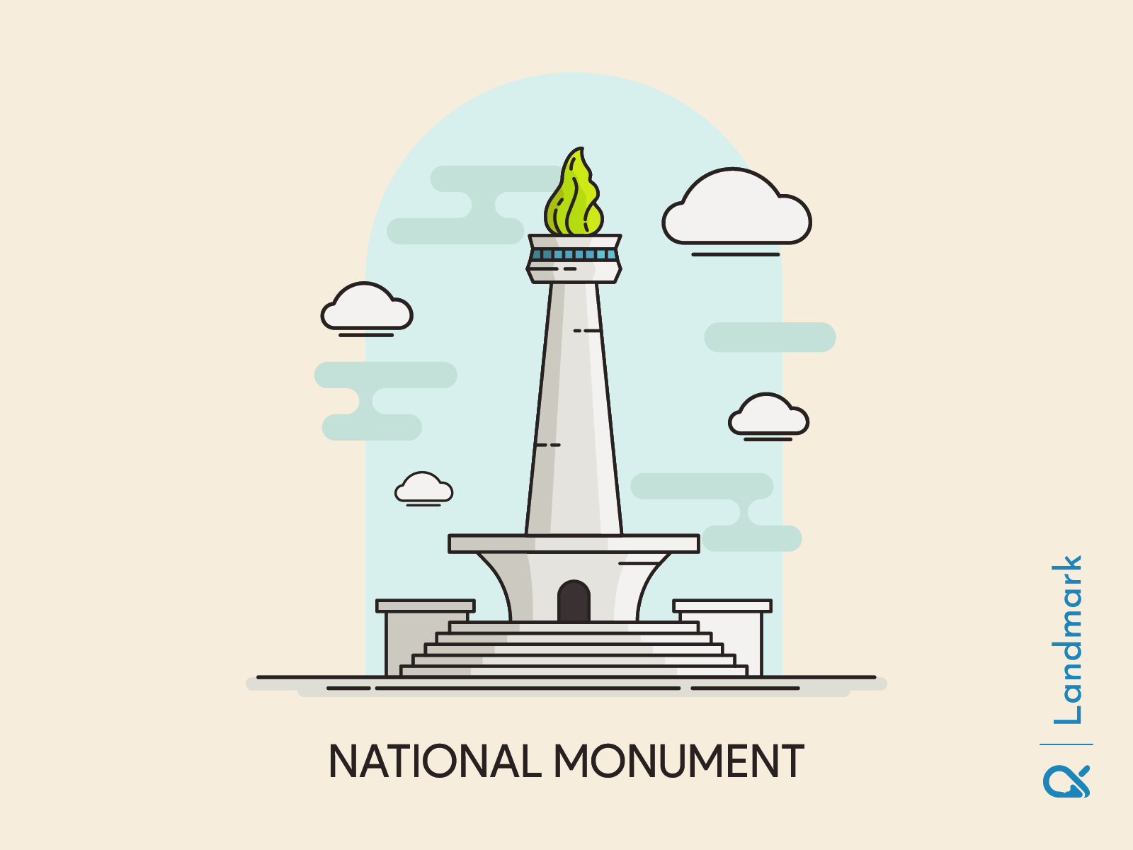 Detail Background Monas Animasi Nomer 54