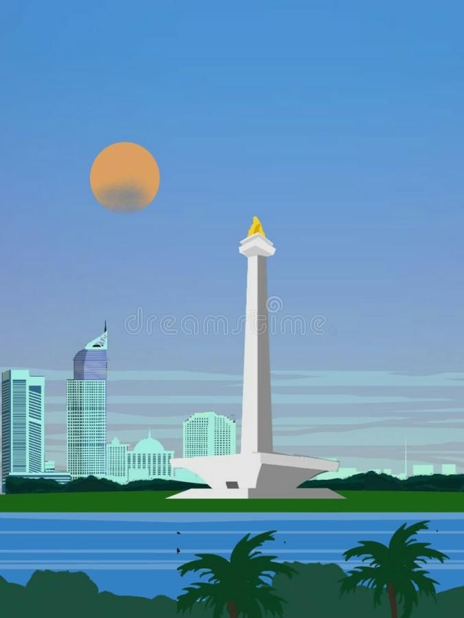 Detail Background Monas Animasi Nomer 7