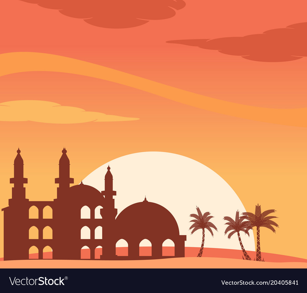 Detail Background Mosque Vector Nomer 35