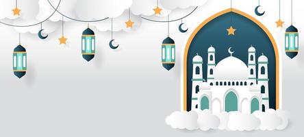 Detail Background Mosque Vector Nomer 6