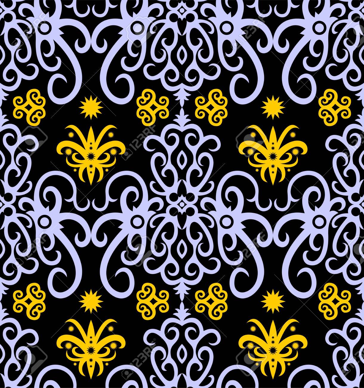 Detail Background Motif Dayak Nomer 14