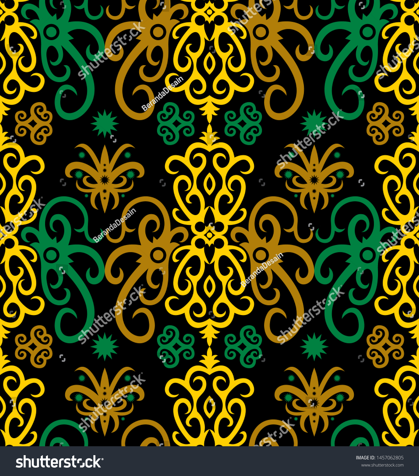 Detail Background Motif Dayak Nomer 15