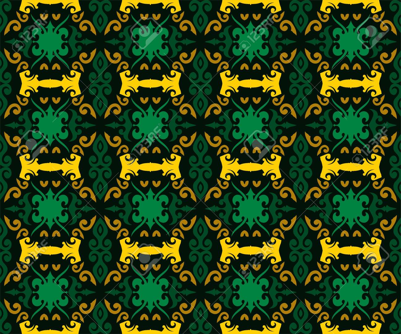 Detail Background Motif Dayak Nomer 26