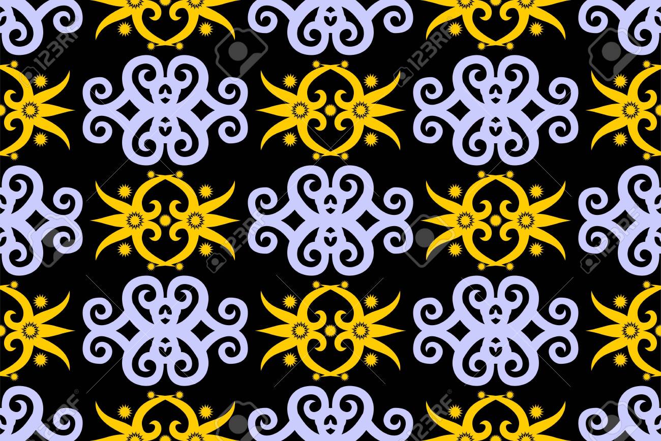 Detail Background Motif Dayak Nomer 4