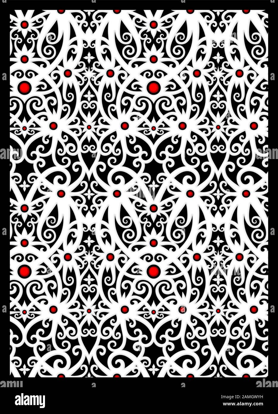 Detail Background Motif Dayak Nomer 44