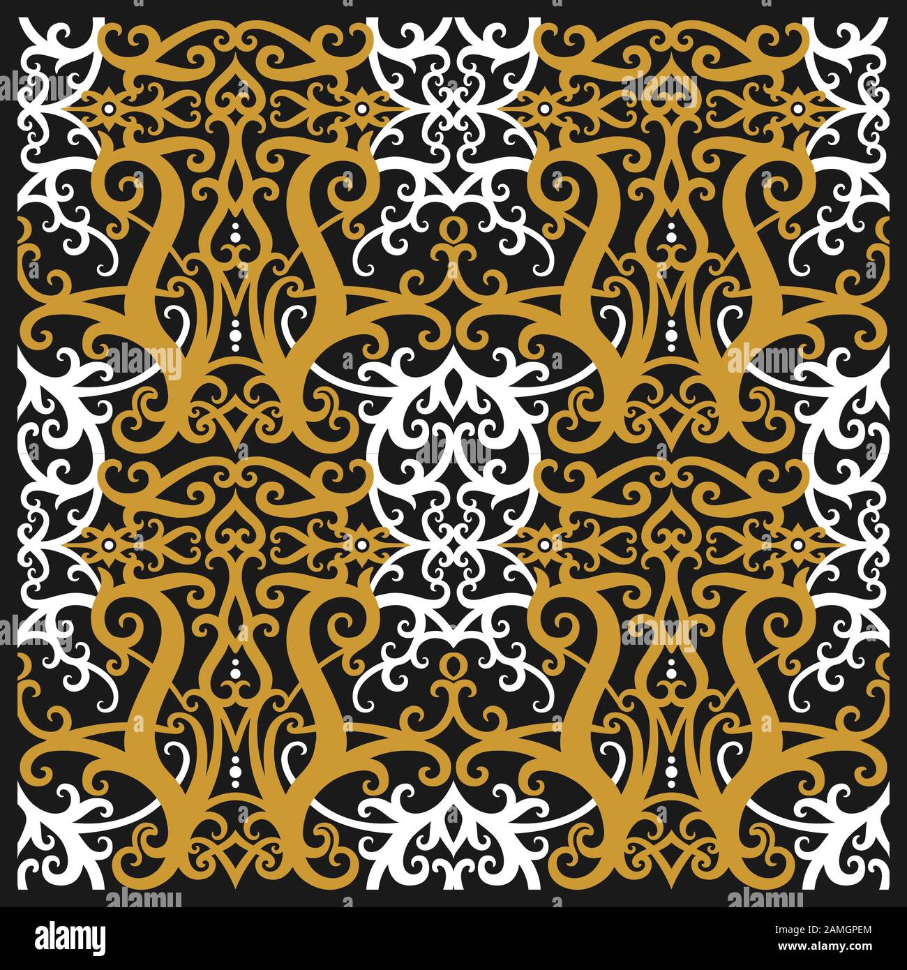 Detail Background Motif Dayak Nomer 47