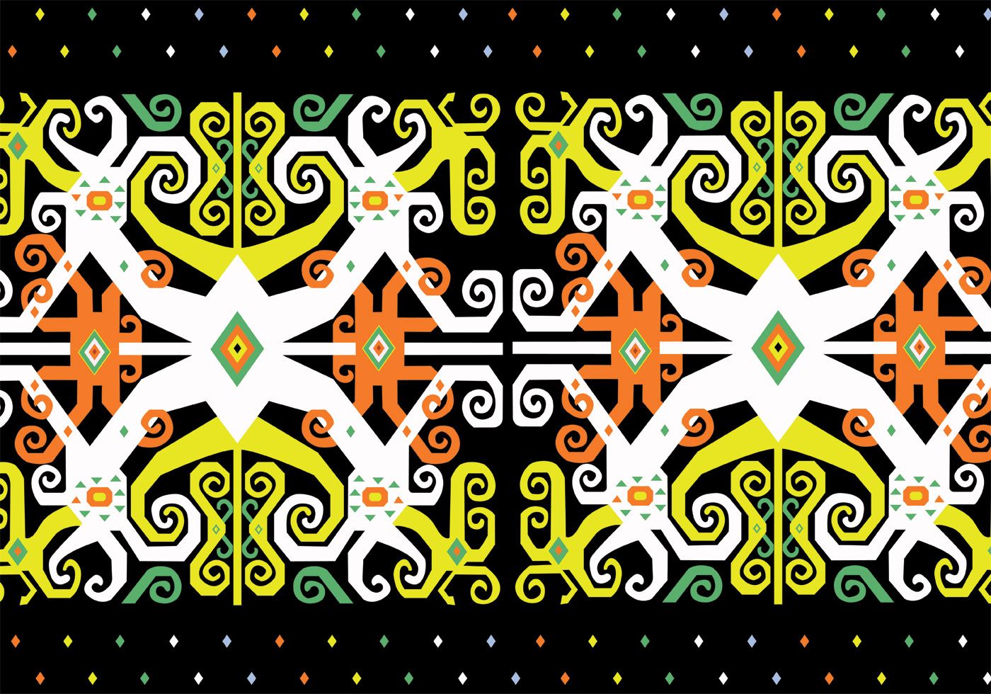 Detail Background Motif Dayak Nomer 8