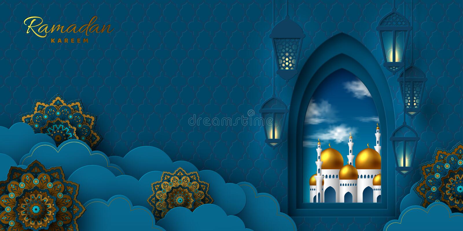 Detail Background Muslim Biru Nomer 29